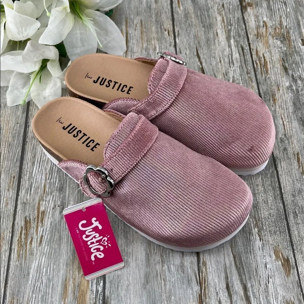 Little Girls Justice Unlined Platform Clogs Shoes Size 3